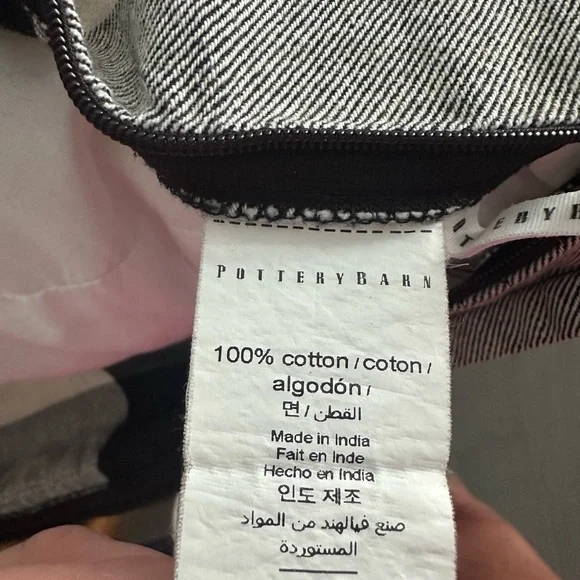 Pottery Barn Black and White Checkered Accent Pillows - Picture 7 of 8